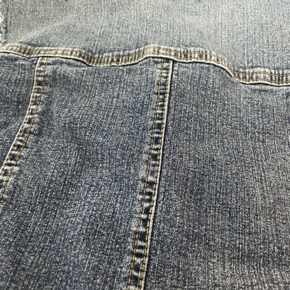 Vintage 90s Forever 21 Cropped Denim Vest Frayed Hem Womens Sz Small Punk Grunge - Picture 10 of 13